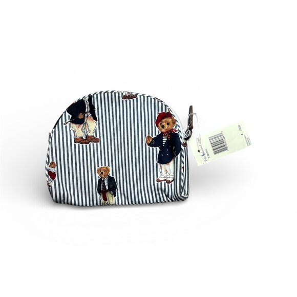 Vintage Ralph Lauren Polo Bear Print Cosmetic Case - Picture 2 of 5